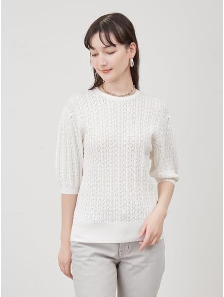 Mila Owen 黒 パフスリーブ トップス 新品 ミラ オーウェン Mila Owen パフスリーブレーストップス